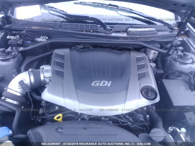 KMHHU6KJ4DU108566 - 2013 HYUNDAI GENESIS COUPE 3.8L GRAY photo 10