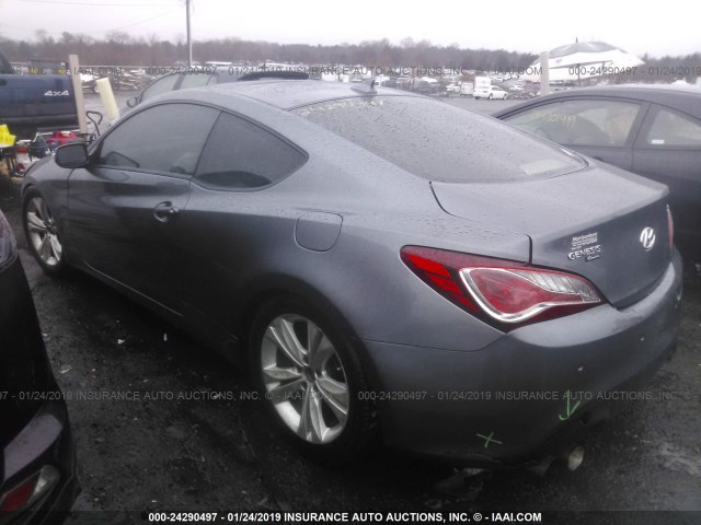 KMHHU6KJ4DU108566 - 2013 HYUNDAI GENESIS COUPE 3.8L GRAY photo 3