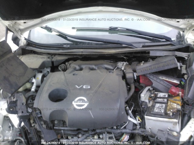 1N4AA5AP2EC434944 - 2014 NISSAN MAXIMA S/SV WHITE photo 10