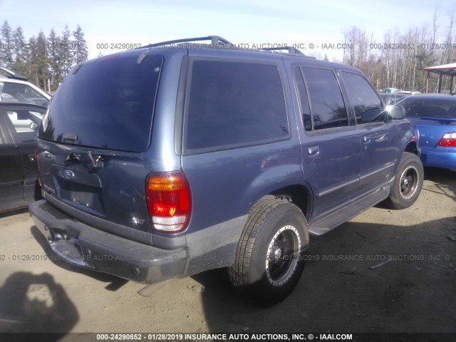 1FMDU73E4YZB93486 - 2000 FORD EXPLORER XLT BLUE photo 4