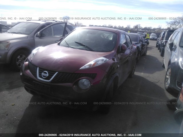 JN8AF5MV9DT218355 - 2013 NISSAN JUKE S/SV/SL RED photo 2