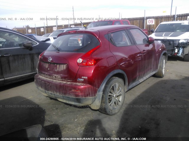 JN8AF5MV9DT218355 - 2013 NISSAN JUKE S/SV/SL RED photo 4