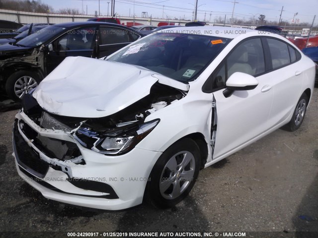 1G1BC5SM8J7206021 - 2018 CHEVROLET CRUZE LS WHITE photo 2