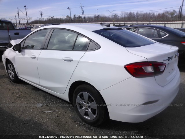 1G1BC5SM8J7206021 - 2018 CHEVROLET CRUZE LS WHITE photo 3