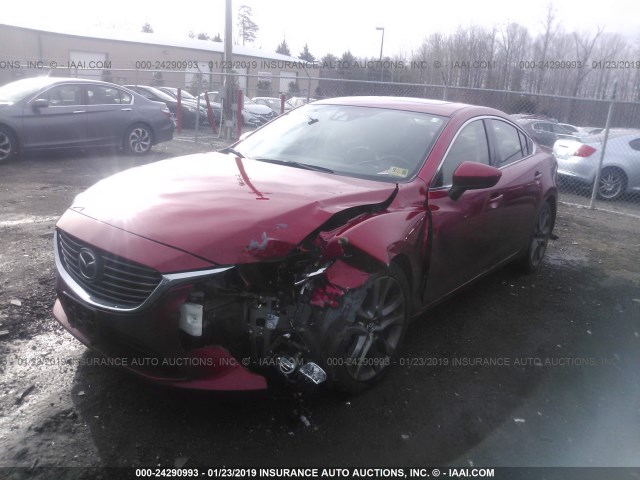 JM1GJ1W50G1431866 - 2016 MAZDA 6 GRAND TOURING RED photo 2