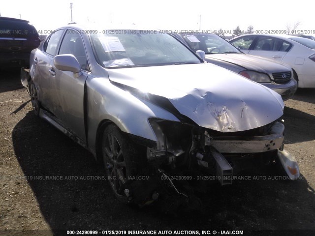 JTHBK262775033726 - 2007 LEXUS IS 250 SILVER photo 1