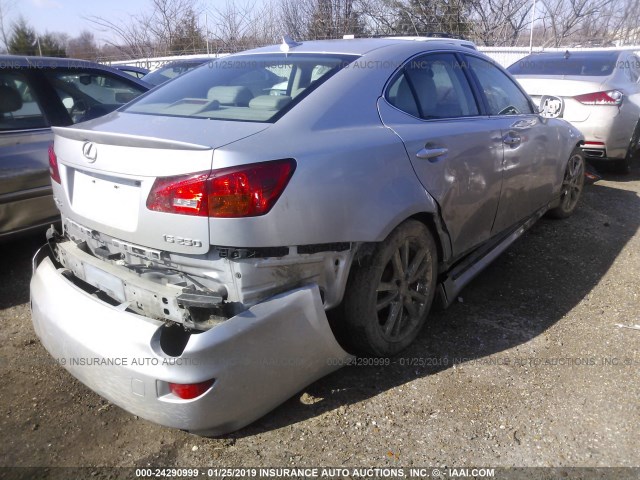 JTHBK262775033726 - 2007 LEXUS IS 250 SILVER photo 4