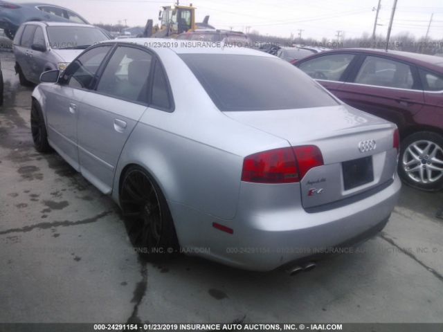 WAUGL78E87A172566 - 2007 AUDI NEW S4 QUATTRO Silver photo 3