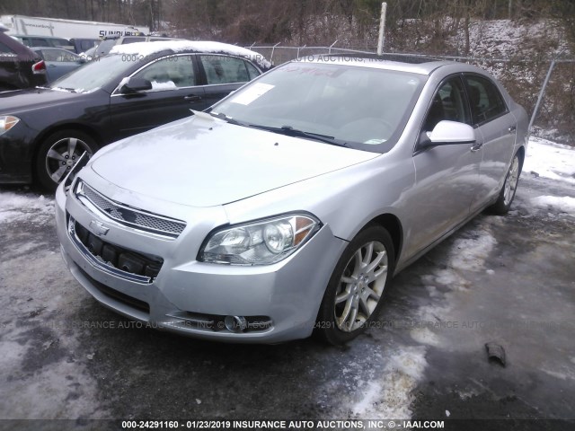 1G1ZE5EU7CF127016 - 2012 CHEVROLET MALIBU LTZ SILVER photo 2