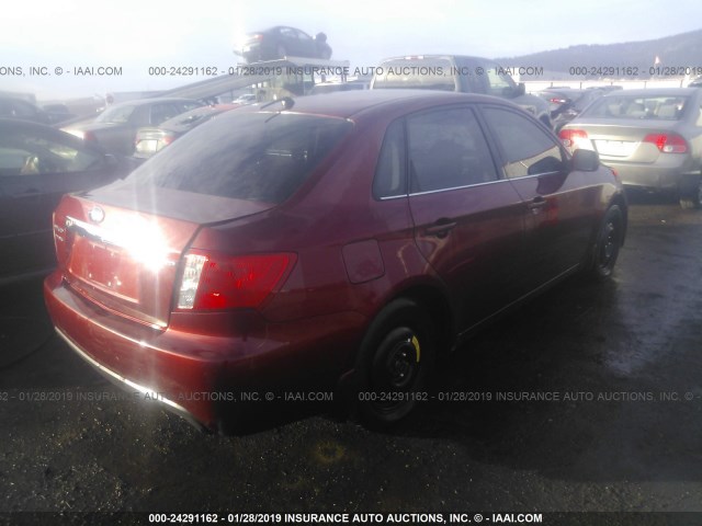 JF1GE6A69BH515160 - 2011 SUBARU IMPREZA 2.5I BURGUNDY photo 4