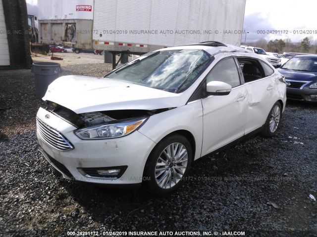 1FADP3J22FL227265 - 2015 FORD FOCUS TITANIUM WHITE photo 2