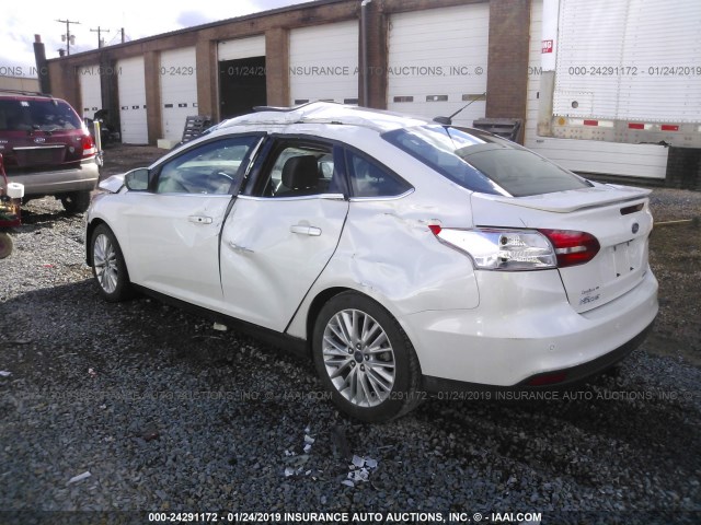 1FADP3J22FL227265 - 2015 FORD FOCUS TITANIUM WHITE photo 3