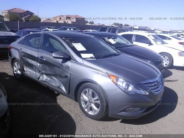 5NPEC4AC4CH441392 - 2012 HYUNDAI SONATA SE/LIMITED GRAY photo 1