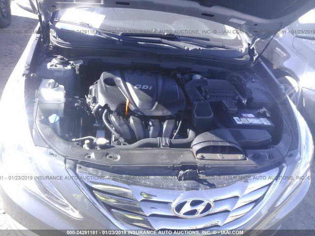 5NPEC4AC4CH441392 - 2012 HYUNDAI SONATA SE/LIMITED GRAY photo 10