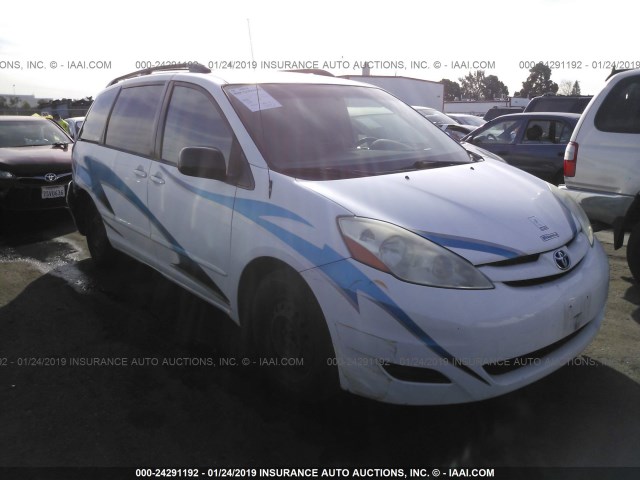 5TDZK23C37S020849 - 2007 TOYOTA SIENNA CE/LE WHITE photo 1