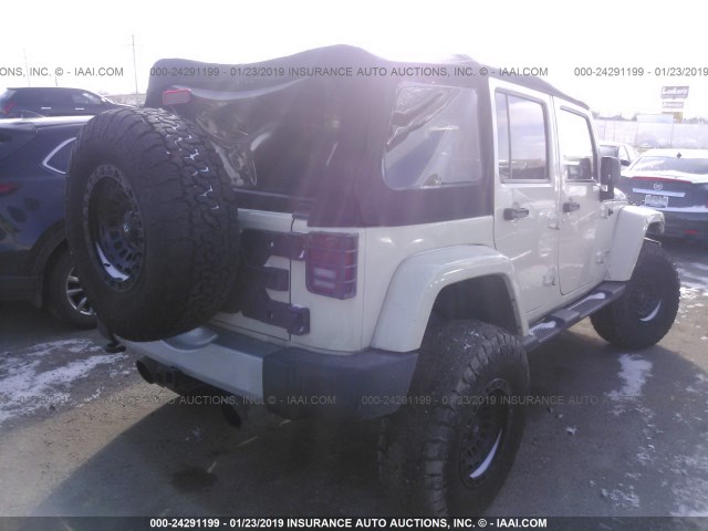 1J4HA5H14BL545785 - 2011 JEEP WRANGLER UNLIMITE SAHARA TAN photo 4