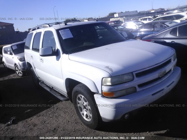 1GNEK13T74R100536 - 2004 CHEVROLET TAHOE K1500 WHITE photo 1