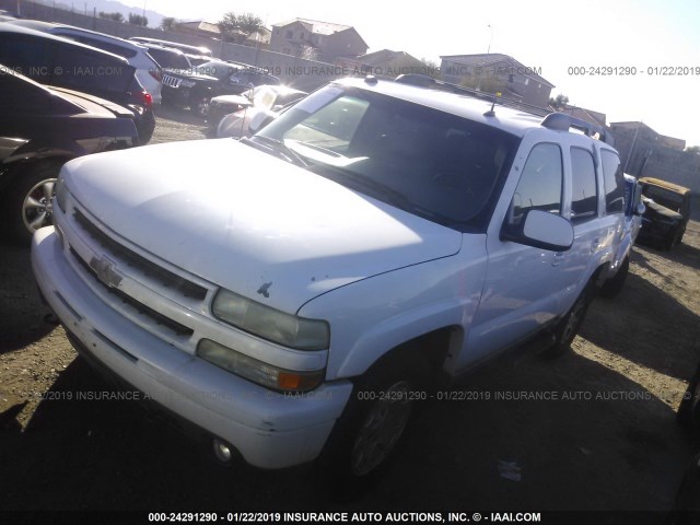 1GNEK13T74R100536 - 2004 CHEVROLET TAHOE K1500 WHITE photo 2