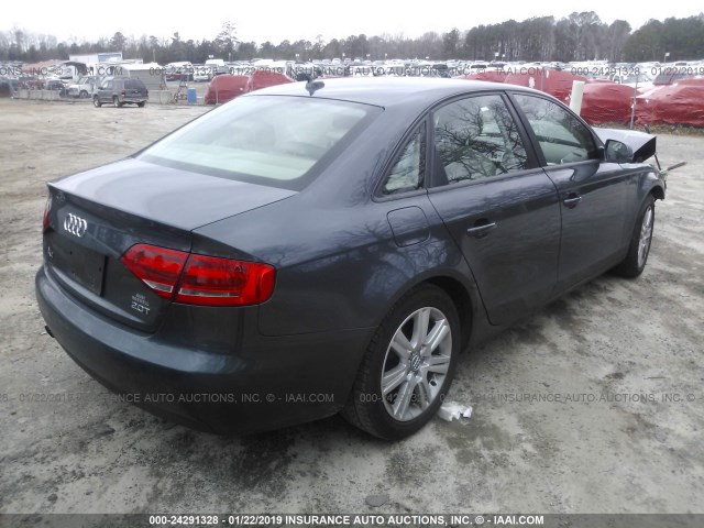 WAUAFAFL5AN011880 - 2010 AUDI A4 GRAY photo 4