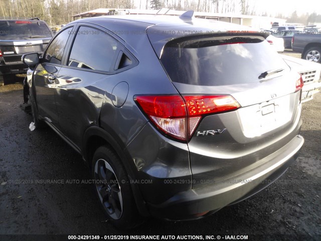 3CZRU6H59JM715284 - 2018 HONDA HR-V EX GRAY photo 3