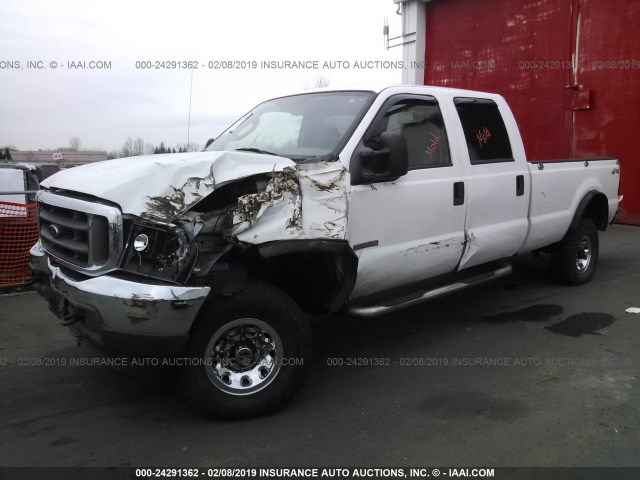 1FTSW31P64EB90898 - 2004 FORD F350 SRW SUPER DUTY WHITE photo 2