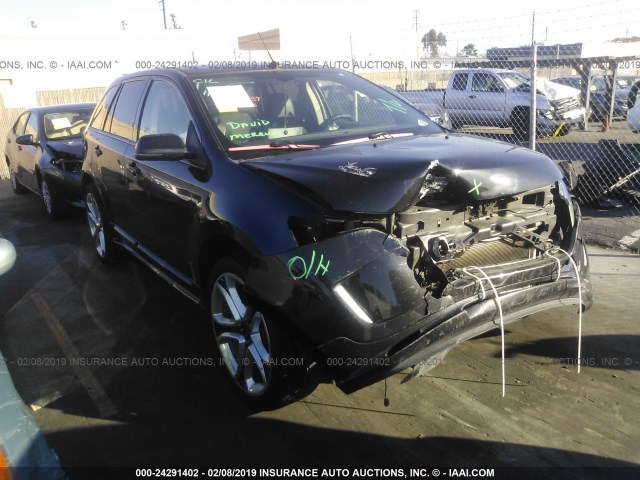 2FMDK3AK5DBA07569 - 2013 FORD EDGE SPORT BLACK photo 1