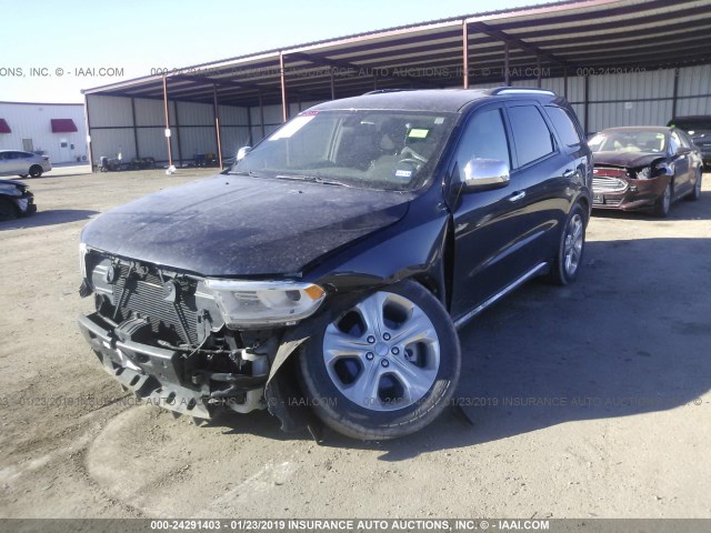 1C4RDHAG6FC127686 - 2015 DODGE DURANGO SXT BLUE photo 2