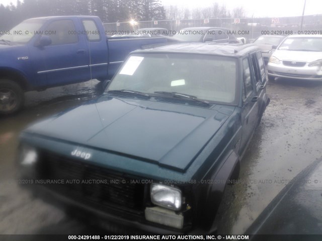 1J4FJ68S0TL207369 - 1996 JEEP CHEROKEE SPORT/CLASSIC GREEN photo 2