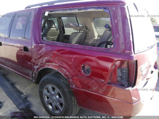 1FMFK15519LA02281 - 2009 FORD EXPEDITION EL XLT RED photo 6