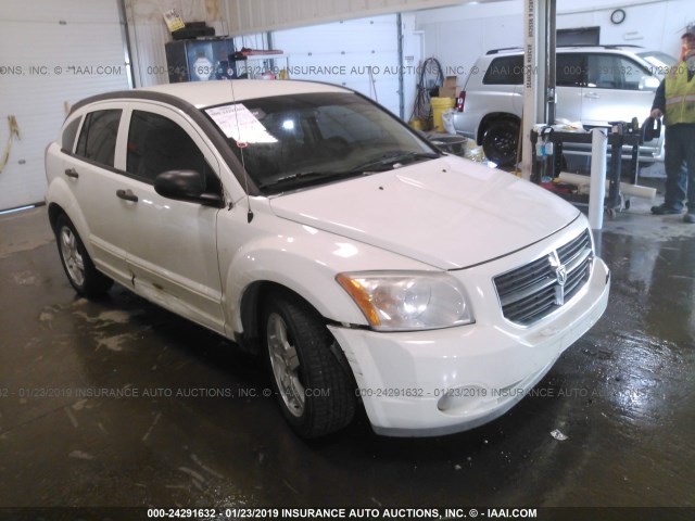 1B3HB48B97D564700 - 2007 DODGE CALIBER SXT WHITE photo 1