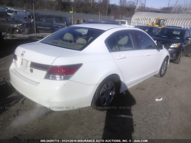 1HGCP2F46BA078862 - 2011 HONDA ACCORD LXP WHITE photo 4