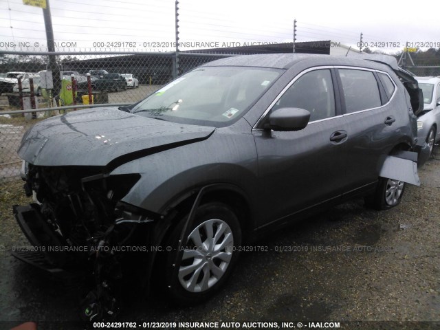 JN8AT2MT6GW008434 - 2016 NISSAN ROGUE S/SL/SV GRAY photo 2