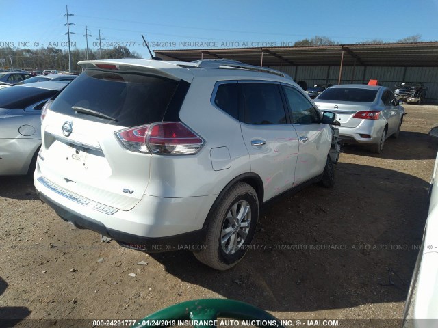 5N1AT2MT7FC776883 - 2015 NISSAN ROGUE S/SL/SV WHITE photo 4