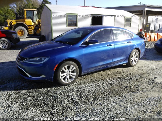 1C3CCCAB5FN679298 - 2015 CHRYSLER 200 LIMITED BLUE photo 2