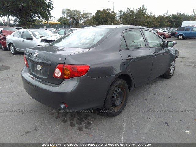 2T1BU4EE2AC318752 - 2010 TOYOTA COROLLA S/LE/XLE GRAY photo 4