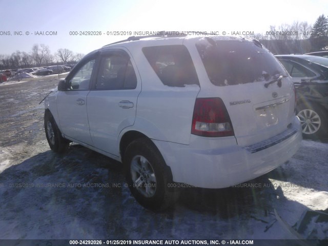 KNDJC733855348956 - 2005 KIA SORENTO EX/LX WHITE photo 3