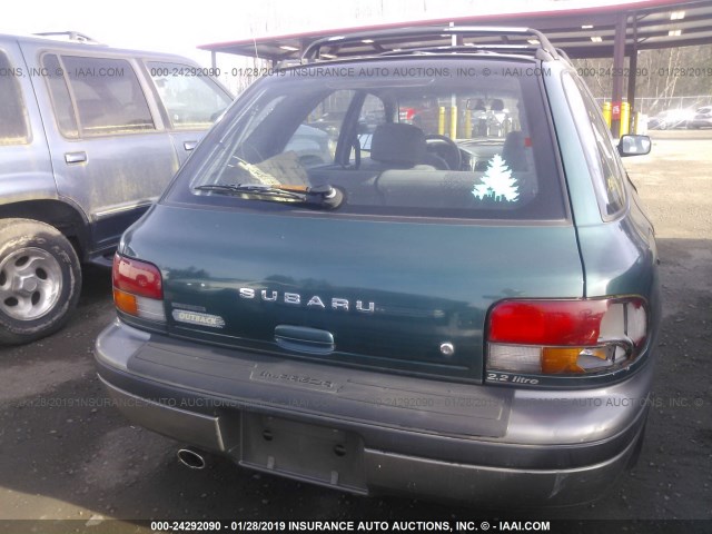 JF1GF4858TG817223 - 1996 SUBARU IMPREZA OUTBACK GREEN photo 6