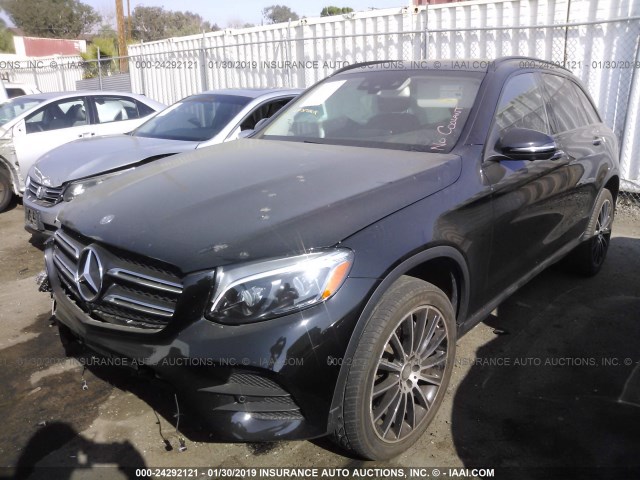 WDC0G4JBXGF086938 - 2016 MERCEDES-BENZ GLC 300 BLACK photo 2