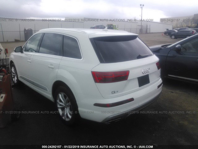 WA1LAAF72JD034742 - 2018 AUDI Q7 PREMIUM PLUS WHITE photo 3