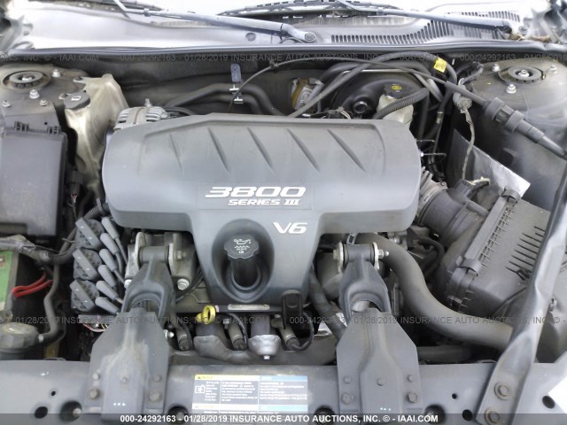 2G2WP522451168693 - 2005 PONTIAC GRAND PRIX BLACK photo 10