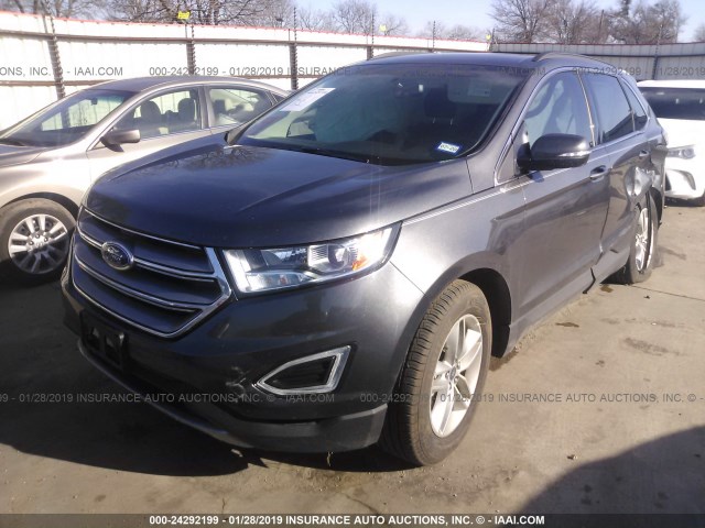 2FMPK3J90JBC06549 - 2018 FORD EDGE SEL GRAY photo 2