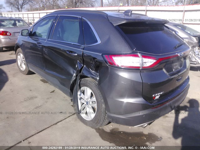 2FMPK3J90JBC06549 - 2018 FORD EDGE SEL GRAY photo 3