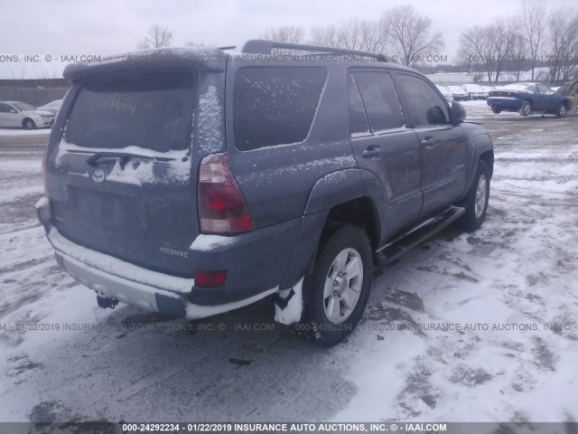 JTEBU14R848017675 - 2004 TOYOTA 4RUNNER SR5/SPORT GRAY photo 4