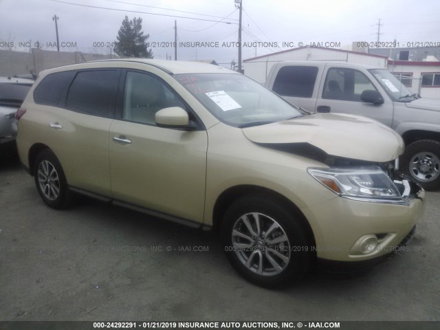5N1AR2MN8DC656720 - 2013 NISSAN PATHFINDER S/SV/SL/PLATINUM GOLD photo 1