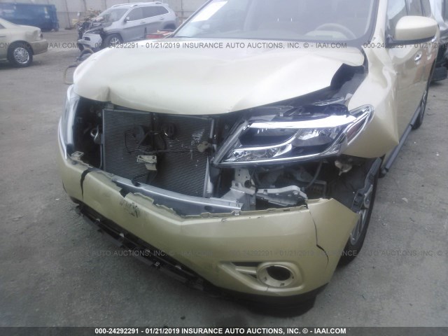 5N1AR2MN8DC656720 - 2013 NISSAN PATHFINDER S/SV/SL/PLATINUM GOLD photo 6