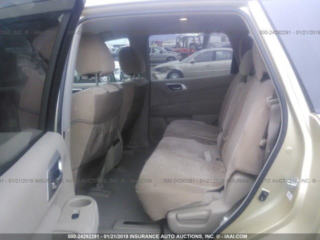 5N1AR2MN8DC656720 - 2013 NISSAN PATHFINDER S/SV/SL/PLATINUM GOLD photo 8