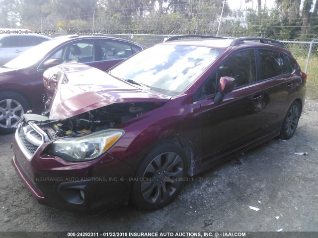 JF1GPAS61D2807516 - 2013 SUBARU IMPREZA SPORT LIMITED RED photo 2