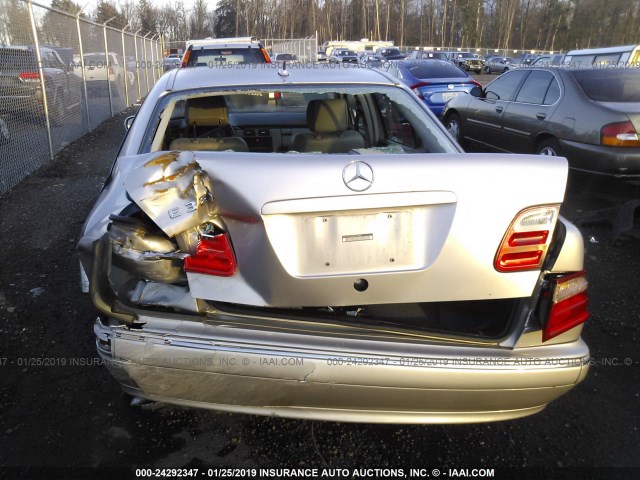 WDBJF65J52B496880 - 2002 MERCEDES-BENZ E 320 SILVER photo 6