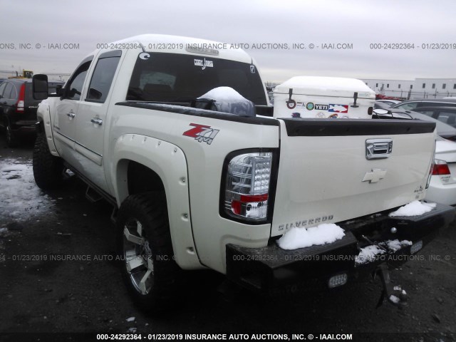 3GCPKSE75CG181638 - 2012 CHEVROLET SILVERADO K1500 LT WHITE photo 3