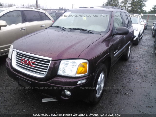 1GKDT13S262105023 - 2006 GMC ENVOY BURGUNDY photo 2